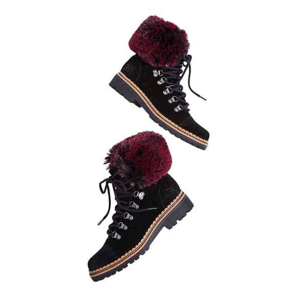 Sam Edelman Bowen suede Fur boot snow rain snow boot winter posh boot 8 - Picture 2 of 7